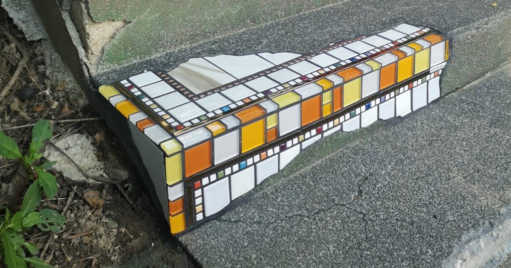 1694114186 Ememem Playfully Revitalizes Cracked Pavement With Vibrantly Patterned Tiles — | RetinaComics