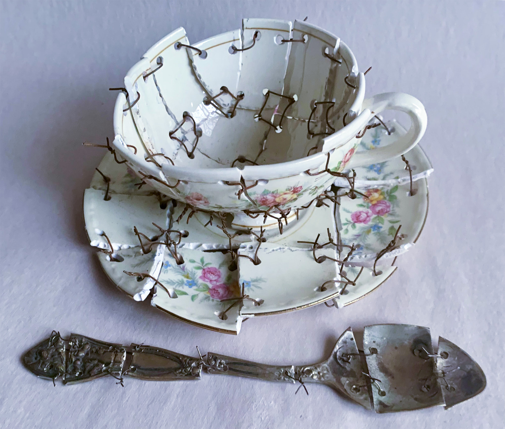 Barbed Wire Chains and Shears Cleave Through Delicate Pottery in | RetinaComics