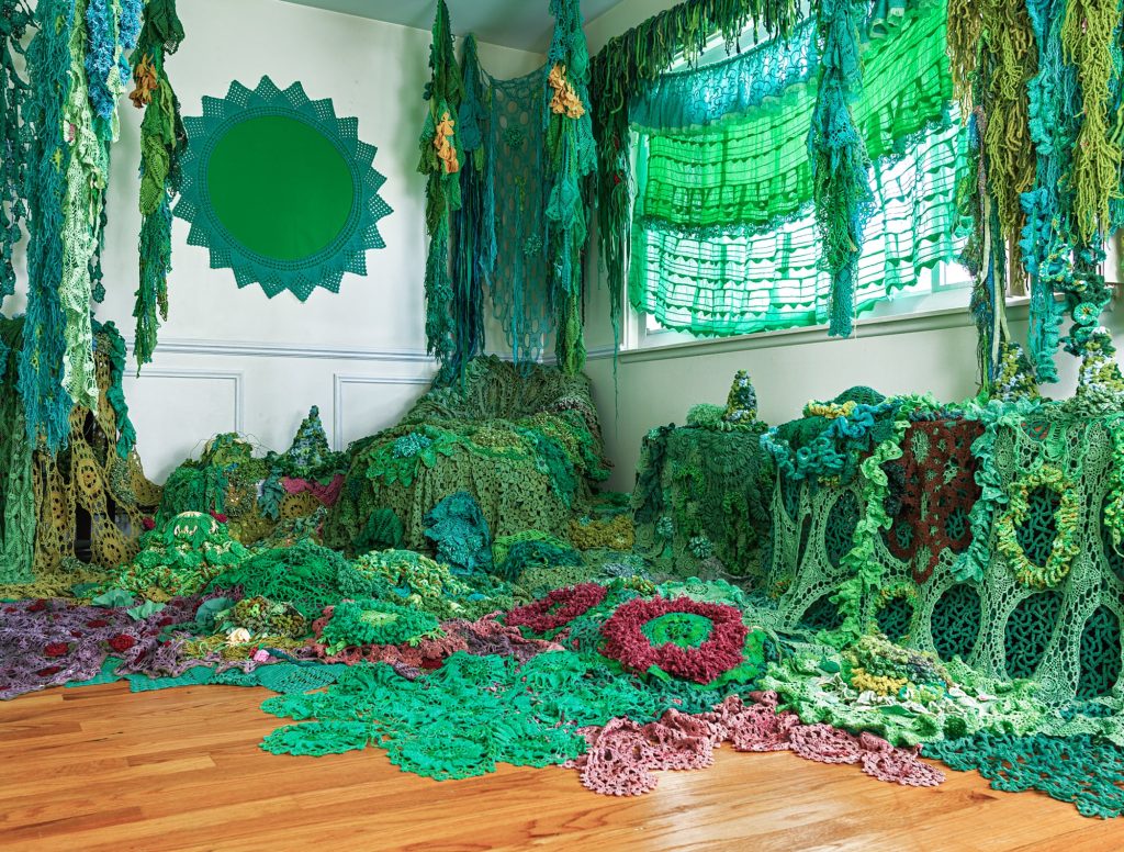 Enchanting Ecosystems Crocheted by Melissa Webb Envelop Interior Spaces with | RetinaComics