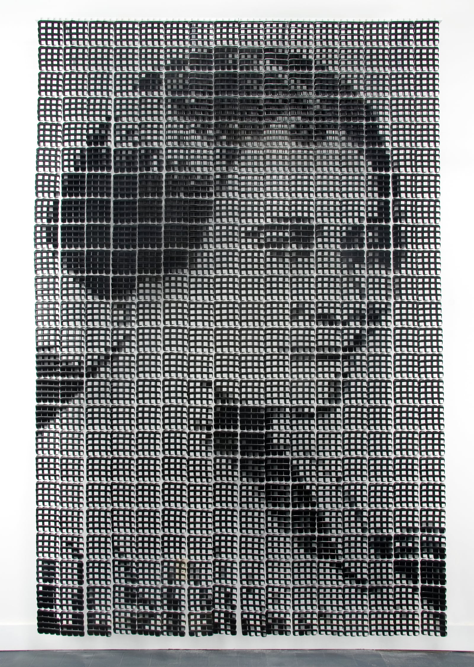 an abstract portrait of a woman in black and white
